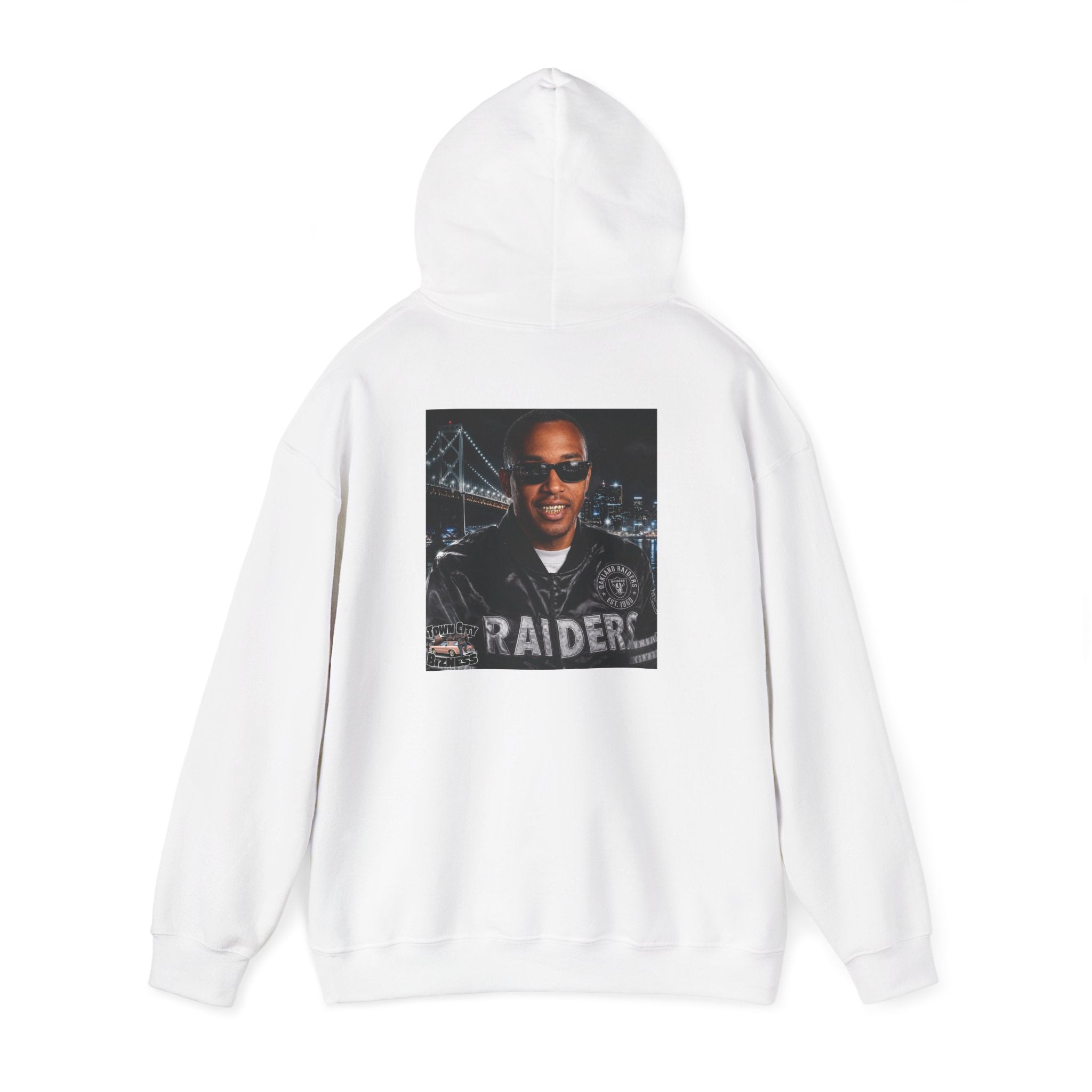 Hoodie — 'Town City Bizness' Retro Car Design with Photo Back