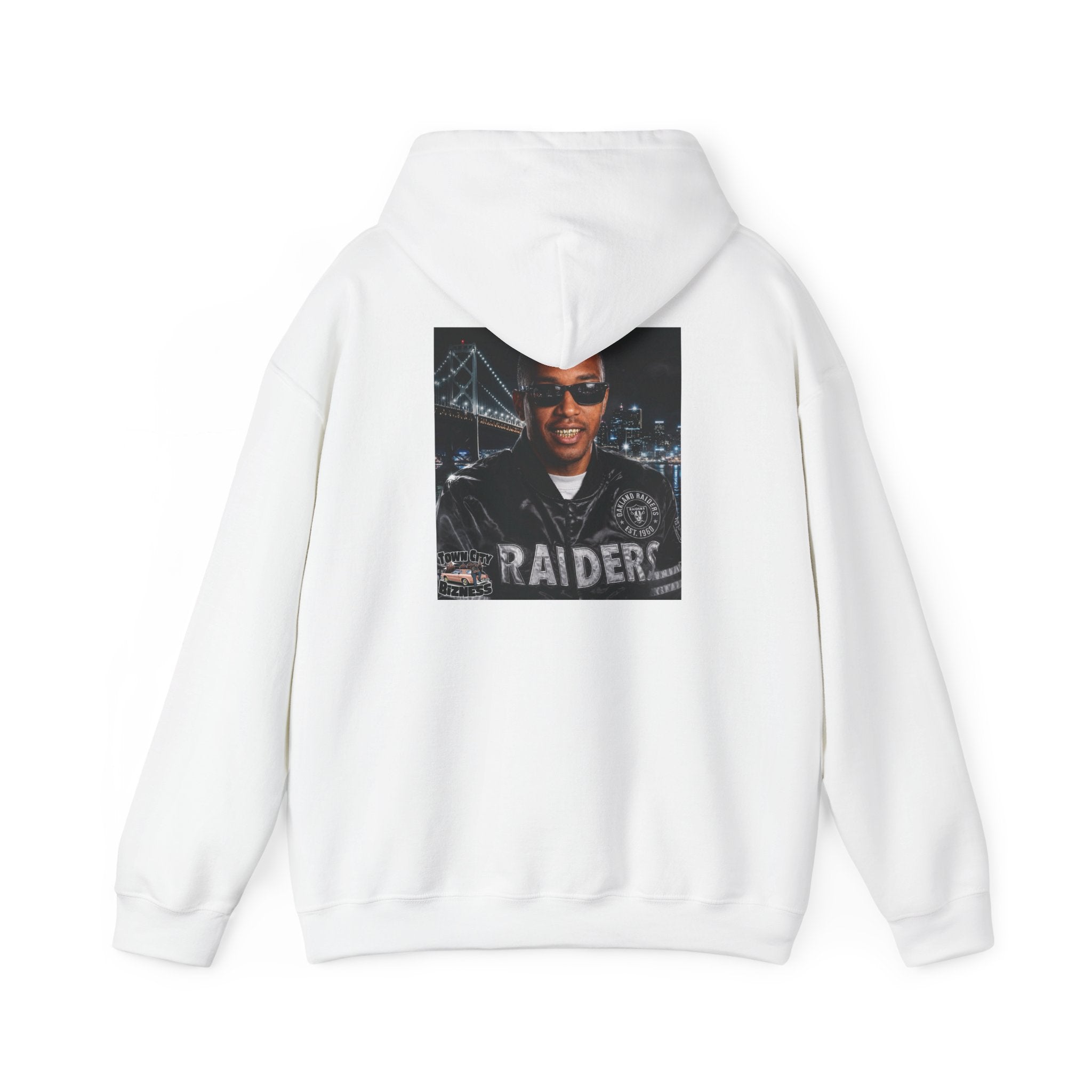 Hoodie — 'Town City Bizness' Retro Car Design with Photo Back